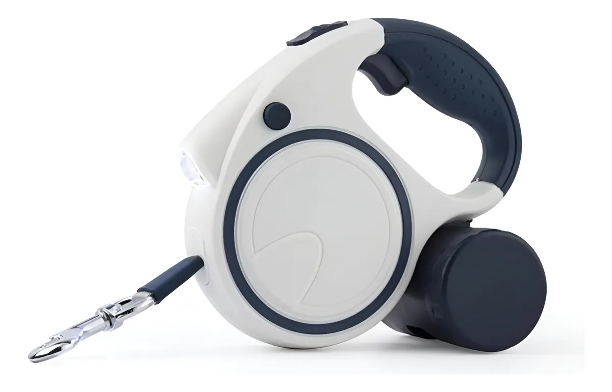 Coleira Guia Retrátil Pet Cachorros 5 Metros Até 25kg C/ Led