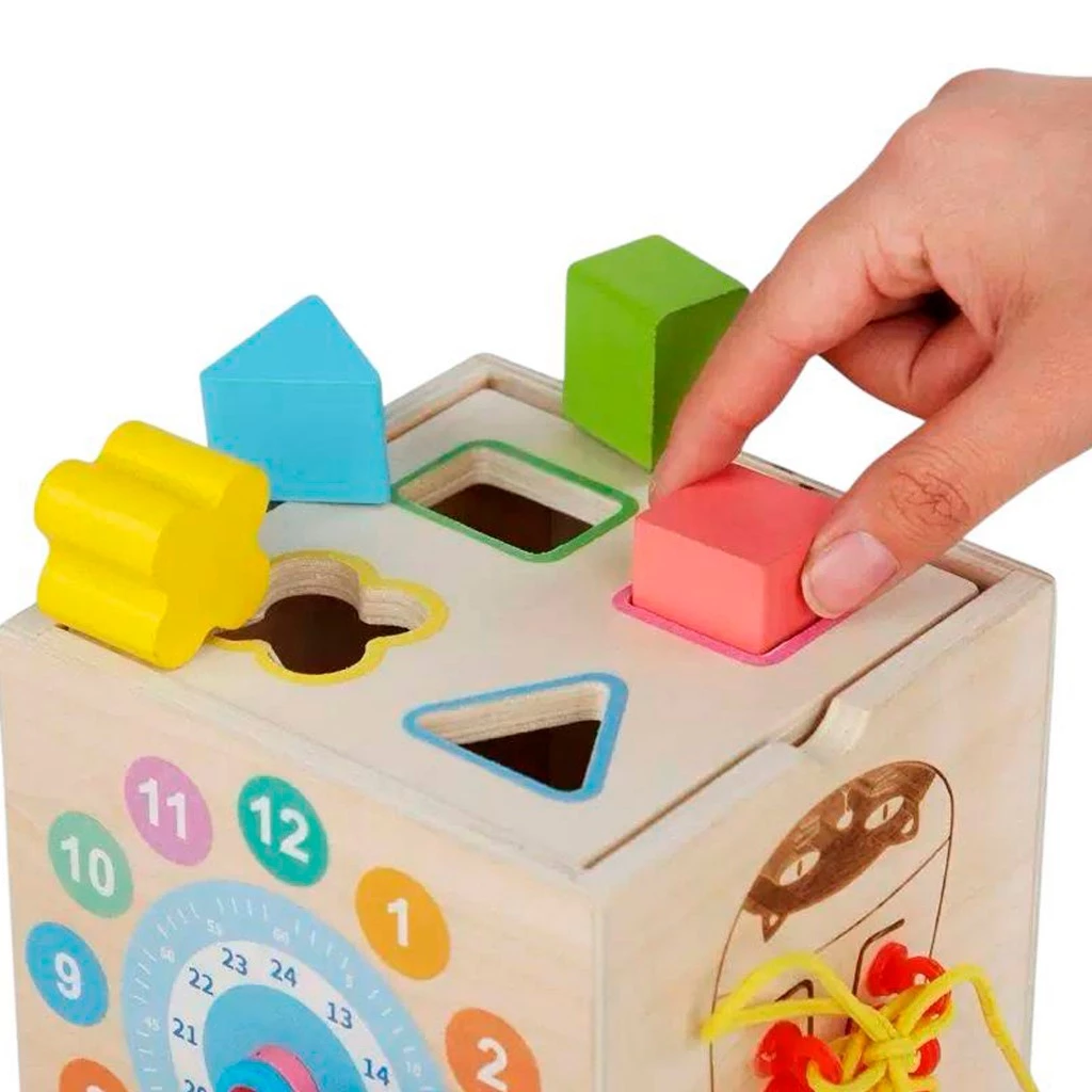 Cubo Sensorial Montessori De Madeira 2