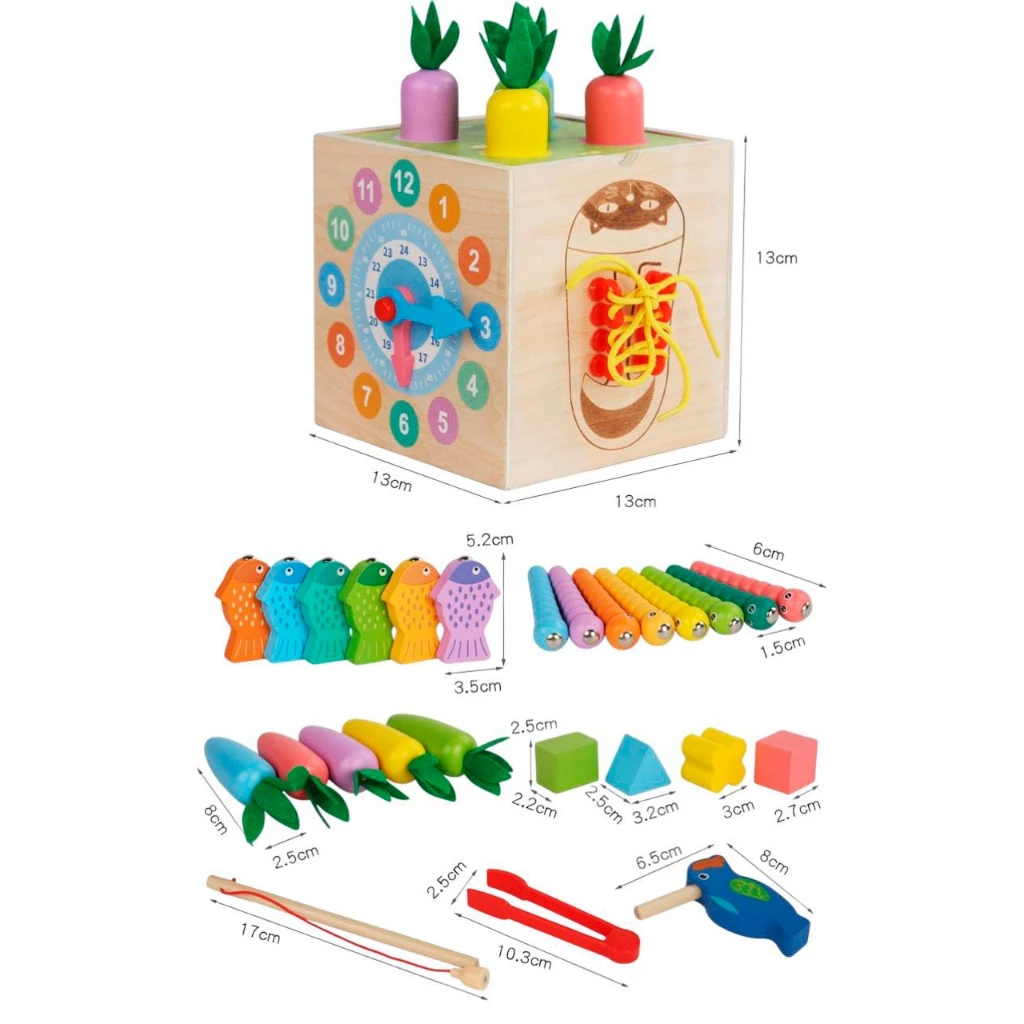 Cubo Sensorial Montessori De Madeira 3