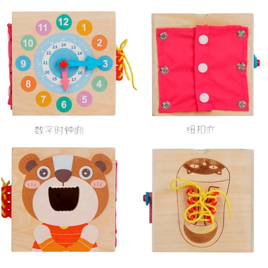 Cubo Sensorial Montessori De Madeira 4