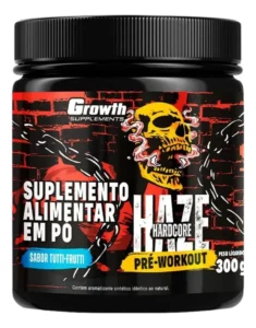 Haze Hardcore - Pré-treino 300g - Growth Supplements Sabor Tutti-frutti
