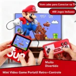 Mini Video Game Sup Game Box 400 Jogos Em 1 Portátil Jogos Antigos com controle para 2 pessoas