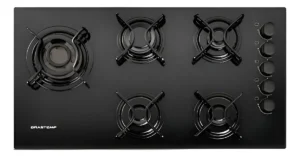 Cooktop 5 Bocas Brastemp Com Quadrichama E Acendimento Autom Preto