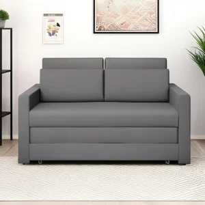 Sofá Cama Castor Casal Salerno Max Suede Cinza